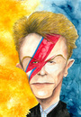 Cartoon: David Bowie (small) by Mario Schuster tagged david,bowie,karikatur,cartoon,mario,schuster