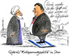 Cartoon: Gabriel besucht den Iran (small) by Mario Schuster tagged sigmar,gabriel,mario,schuster,iran,wirtschaft,israel