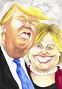Cartoon: Horrorclowns entlarvt! (small) by Mario Schuster tagged donald trump hillary clinton mario schuster