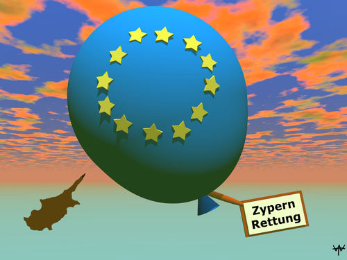 Cartoon: Vor dem großen Knall (medium) by thalasso tagged zypern,krise,bankenkrise,eu,rettungsschirm,zypernkrise,eurettungsschirm,knall,ballon