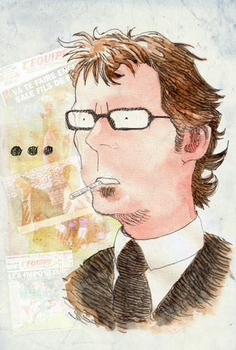 Cartoon: Laurent Blanc (medium) by Thomas Berthelon tagged berthelon,thomas,worldcup,world,cup,2010,mondial,football,blanc