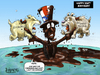 Cartoon: 4th of July 2010 (small) by karlwimer tagged usa,us,economy,afghanistan,oilspill,oil,bp,sam,dogs,birthday,independence,business