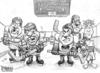 Cartoon: EU team issues (small) by karlwimer tagged eu europe european union greece olympics hockey discus economics politics