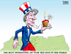 Cartoon: Uncle Sam Birthday (small) by karlwimer tagged uncle,sam,dos,equis,usa,birthday,july4
