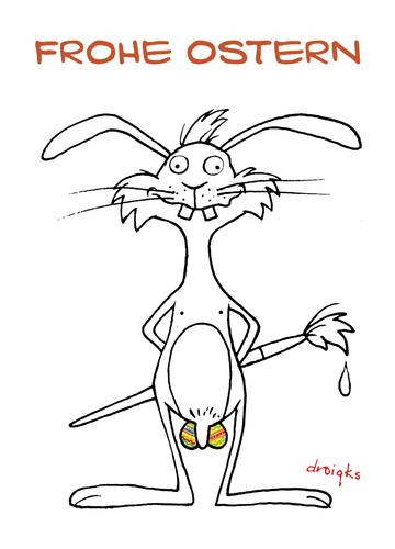 Cartoon: Frohe Ostern (medium) by droigks tagged droigks,droigk,hase,eier,ei,frohe,osterhase,eastern,ostern,illustration,illustrationen,ostern,osterhase,fest,kultur,religion,eier,ei,hoden