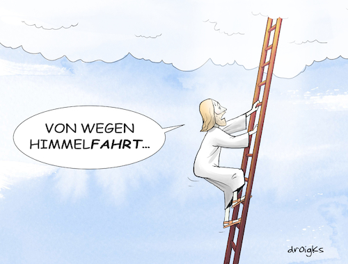 Cartoon: Himmelfahrt (medium) by droigks tagged christi,himmelfahrt,jesus,christus,gott,erhöhung,auferstehung,sohn,gottes,auferweckung,herrentag,feiertag,vatertag,christi,himmelfahrt,jesus,christus,gott,erhöhung,auferstehung,sohn,gottes,auferweckung,herrentag,feiertag,vatertag