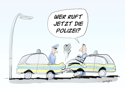 Cartoon: Polizeiruf (medium) by droigks tagged sicherheit,ordnung,gesetz,polizeibeamter,einsatz,streife,kriminalpolizei,bundespolizei,ermittlung,prävention,hilfe,uniform,diensthund,schutzpolizei,revier,blaulicht,verbrechen,aufklärung,verkehr,verkehrssicherung,ermittlungsverfahren,notruf,rechtstaatlichkeit,ordnungswidrigkeit,beweissicherung,sicherheit,ordnung,gesetz,polizeibeamter,einsatz,streife,kriminalpolizei,bundespolizei,ermittlung,prävention,hilfe,uniform,diensthund,schutzpolizei,revier,blaulicht,verbrechen,aufklärung,verkehr,verkehrssicherung,ermittlungsverfahren,notruf,rechtstaatlichkeit,ordnungswidrigkeit,beweissicherung