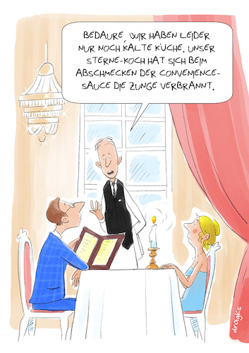 Sternekoch benutzt Convenience