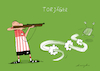 Cartoon: Torjäger (small) by droigks tagged fussball,tor,spieler,fussballspieler,torjagd,droigks,torjäger,flucht,schuss,schiessen,sport,fussballstar