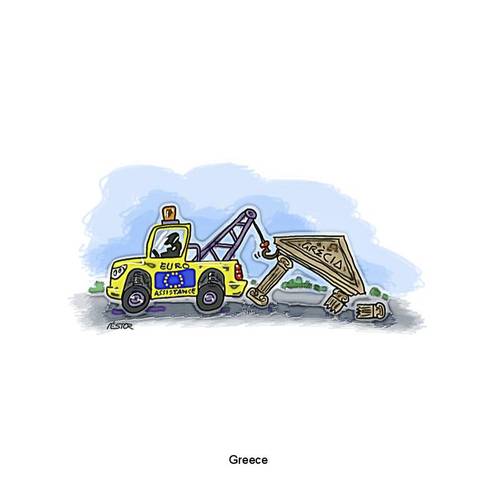 Cartoon: Greece (medium) by nestormacia tagged humor,economy,greece,crane,ue,europe