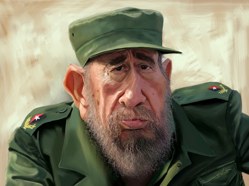 Cartoon: Castro (medium) by jabir tagged cuba,castro