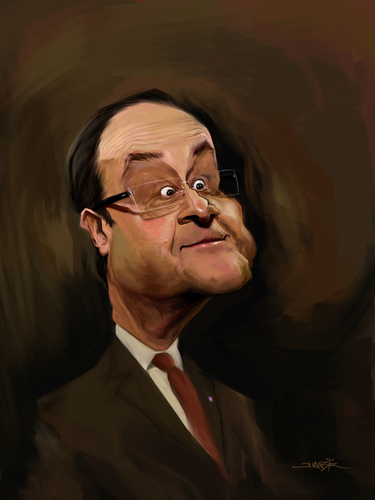 Cartoon: Francois Hollande (medium) by jabir tagged hollande,france