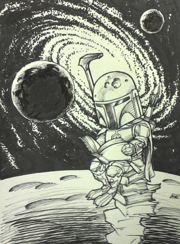 Cartoon: Boba Fett (medium) by wwoeart tagged fett,boba