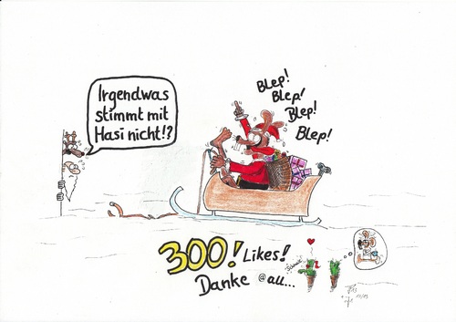 Cartoon: 300 likes (medium) by Tom13thecat tagged weihnachten