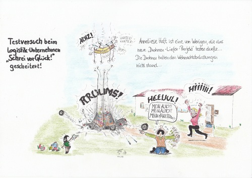 Cartoon: Vom Himmel hoch... (medium) by Tom13thecat tagged technik
