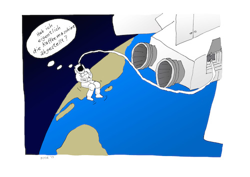Cartoon: Astronaut 1 (medium) by darkplanet tagged astronaut,space,all,himmel