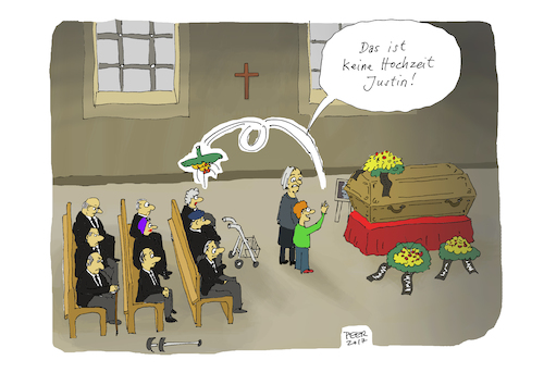 Cartoon: Justins Scherz (medium) by darkplanet tagged beerdigung,senioren,kirche,hochzeit,familie,bestattung,jesus,mutter,oma,kind,opa,sarg,blumen,großeltern,makaber,kondolenz,beerdigung,senioren,kirche,hochzeit,familie,bestattung,jesus,mutter,oma,kind,opa,sarg,blumen,großeltern,makaber,kondolenz