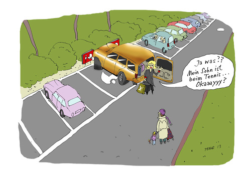 Cartoon: SUVmutti (medium) by darkplanet tagged enkel,tussi,oma,protzen,platz,chef,bully,parkplatz,mutti,suv,suv,mutti,mutter,parkplatz,bully,chef,platz,protz,oma,frauenparkplatz,kinderwagen,enkel,kind,auto