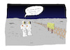 Cartoon: Deutsche im All (small) by darkplanet tagged space,all,mond,mondlandung,deutsche,spießbürger