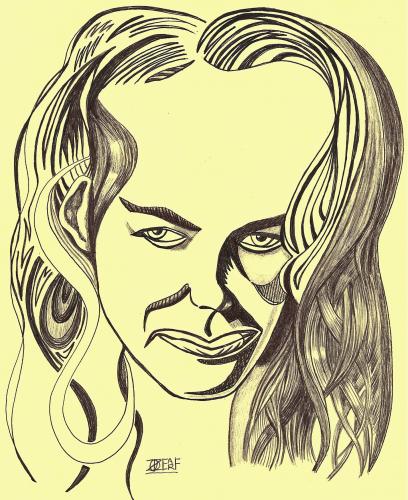Cartoon: Nicole Kidman caricature (medium) by Tzod Earf tagged nicole,kidman,caricature,ink,sketch