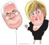 Cartoon: Steinmeier - Merkel (small) by Clive Collins tagged steinmeier merkel election germany