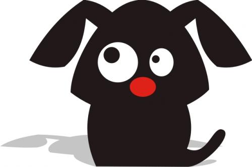 Cartoon: Black Dog 02 (medium) by Miaaudote tagged animals,dog,street,puppy,miaaudote,palmas,tocantins,brasil,pet,cao,cachorro,vira,lata,adote,adocao