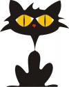 Cartoon: Black Cat 01 (small) by Miaaudote tagged cat black kitty miaaudote palmas tocantins brasil pet gato vira lata adote adocao animals