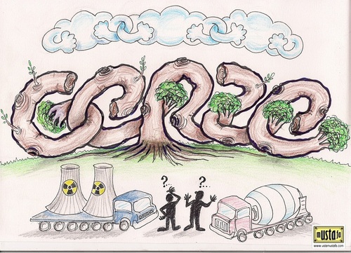 Cartoon: GERZE (medium) by mussaygin tagged gerze,thermal,reactor,activist