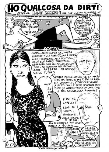 Cartoon: hanif kureishi (medium) by marco petrella tagged kureishi