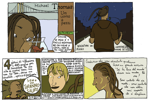 Cartoon: michael thomas (medium) by marco petrella tagged writers