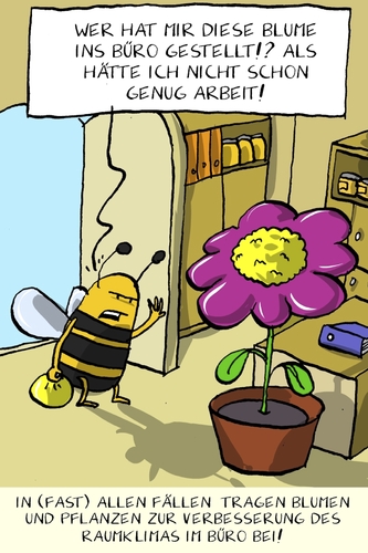 Cartoon: bienenbüro (medium) by leopold maurer tagged blume,biene,büro,arbeitsplatz,blume,biene,büro,arbeitsplatz