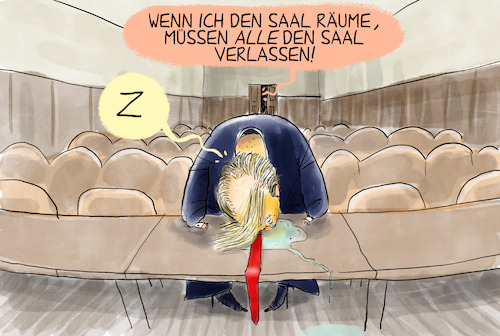 Cartoon: Eklat bei Trump-Prozess (medium) by leopold maurer tagged richter,saal,räumen,zeuge,beleidigung,verhalten,stormy,daniels,schweigegeld,trump,donald,schläft,präsiden,präsidentschaftskanditat,usa,gericht,anklage,verteidigung,unbeteiligt,justiz,verfahren,leopold,maurer,cartoon,karikatur,richter,saal,räumen,zeuge,beleidigung,verhalten,stormy,daniels,schweigegeld,trump,donald,schläft,präsiden,präsidentschaftskanditat,usa,gericht,anklage,verteidigung,unbeteiligt,justiz,verfahren,leopold,maurer,cartoon,karikatur