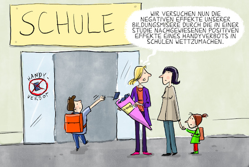 Cartoon: Handyverbot in Schulen (medium) by leopold maurer tagged bildung,handy,verbot,studie,budget,misere,schueler,konzentration,fachkraefte,mangel,lehrpersonal,sozial,kompetenz,technik,neu,kommunikation,rueckschritt,verteufelung,umgang,lehrer,lehrerinnen,leopold,maurer,cartoon,karikatur,bildung,handy,verbot,studie,budget,misere,schueler,konzentration,fachkraefte,mangel,lehrpersonal,sozial,kompetenz,technik,neu,kommunikation,rueckschritt,verteufelung,umgang,lehrer,lehrerinnen,leopold,maurer,cartoon,karikatur