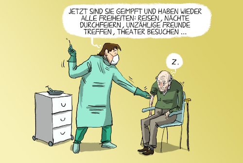 Cartoon: Impffreiheiten (medium) by leopold maurer tagged impffreiheiten,freiheiten,impfung,geimpft,alter,ältere,menschen,theater,feste,reisen,normalität,rechte,corona,covid,pandemie,leopold,maurer,karikatur,cartoon,comic,illustration,impffreiheiten,freiheiten,impfung,geimpft,alter,ältere,menschen,theater,feste,reisen,normalität,rechte,corona,covid,pandemie,leopold,maurer,karikatur,cartoon,comic,illustration