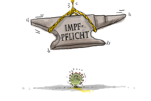 Cartoon: Impfpflicht (medium) by leopold maurer tagged impfung,corona,covid,cov,sars,19,virus,impfpflicht,impfverweigerer,welle,vierte,brechen,loesung,impfgegner,impfung,corona,covid,cov,sars,19,virus,impfpflicht,impfverweigerer,welle,vierte,brechen,loesung,impfgegner