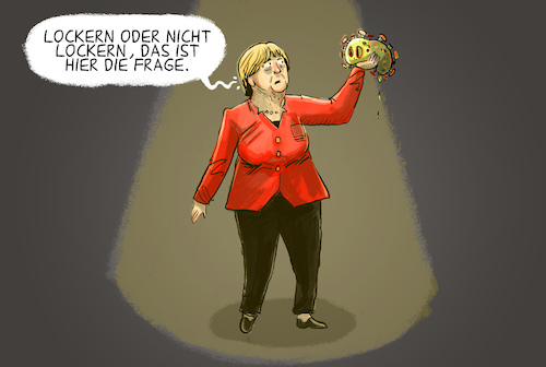 Cartoon: Lockern oder nicht lockern (medium) by leopold maurer tagged lockerungen,lockdown,merkel,pandemie,massnahmen,öffnungen,friseure,bund,länder,deutschland,corona,covid,mutationen,bundeskanzlerin,lockern,lockerungen,lockdown,merkel,pandemie,massnahmen,öffnungen,friseure,bund,länder,deutschland,corona,covid,mutationen,bundeskanzlerin