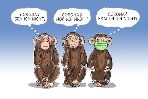 Cartoon: maskenpflicht (medium) by leopold maurer tagged corona,maske,covid,affen,gesichtsmaske,pflicht,corona,maske,covid,affen,gesichtsmaske,pflicht