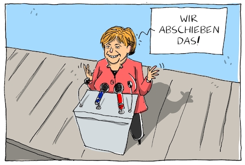 Cartoon: merkel angepasst (medium) by leopold maurer tagged merkel,deutschland,flüchtling,asylpolitik,wende,abschiebung,merkel,deutschland,flüchtling,asylpolitik,wende,abschiebung