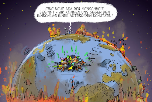 Cartoon: NASA-Sonde kracht in Asteroiden (medium) by leopold maurer tagged nasa,sonde,asteroiden,einschlag,ablenken,klimawandel,krieg,dürre,überschwemmung,natur,katastrophe,klimaziel,artensterben,hunger,pandemie,virus,krankheit,austrocknung,ära,menschheit,rechtsruck,demokratie,diktatur,populismus,weltall,zerstörung,leopold,maurer,cartoon,karikatur,nasa,sonde,asteroiden,einschlag,ablenken,klimawandel,krieg,dürre,überschwemmung,natur,katastrophe,klimaziel,artensterben,hunger,pandemie,virus,krankheit,austrocknung,ära,menschheit,rechtsruck,demokratie,diktatur,populismus,weltall,zerstörung,leopold,maurer,cartoon,karikatur