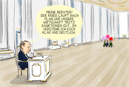 Cartoon: Putin und seine Berater (medium) by leopold maurer tagged putin,berater,krieg,tatsachen,angst,jasager,ja,usa,geheimdienste,planmässig,plan,wirtschaft,sanktionen,aggression,überfall,ukraine,abgehoben,diktator,leopold,maurer,karikatur,cartoon,putin,berater,krieg,tatsachen,angst,jasager,ja,usa,geheimdienste,planmässig,plan,wirtschaft,sanktionen,aggression,überfall,ukraine,abgehoben,diktator,leopold,maurer,karikatur,cartoon