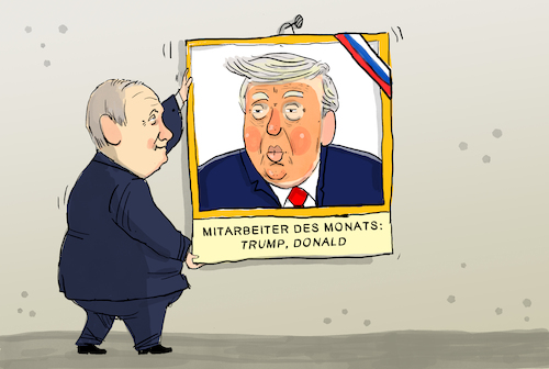 Cartoon: Putin und Trump (medium) by leopold maurer tagged ukraine,krieg,schuldumkehr,aggressor,überfall,usa,russland,trump,putin,mitarbeiter,monat,selensky,verhandlungen,geschichte,leopold,maurer,karikatur,cartoon,ukraine,krieg,schuldumkehr,aggressor,überfall,usa,russland,trump,putin,mitarbeiter,monat,selensky,verhandlungen,geschichte,leopold,maurer,karikatur,cartoon