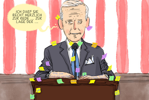 Cartoon: Rede zur Lage der Nation (medium) by leopold maurer tagged joe,biden,usa,rede,zur,lage,der,nation,fitness,versprecher,erinnerungslücken,alt,verwechslungen,namen,präsident,kongress,geistig,fit,leopold,maurer,cartoon,karikatur,joe,biden,usa,rede,zur,lage,der,nation,fitness,versprecher,erinnerungslücken,alt,verwechslungen,namen,präsident,kongress,geistig,fit,leopold,maurer,cartoon,karikatur