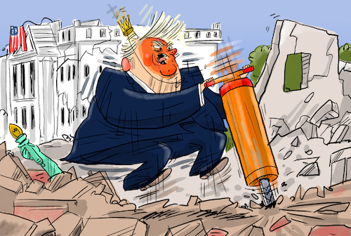 Trump reisst Ostflügel ab Trump reisst Ostflügel ab