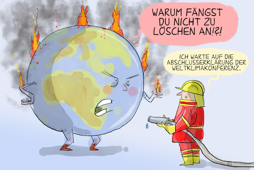 Cartoon: Warten auf Abschlusserklärung (medium) by leopold maurer tagged abschlusserklärung,weltklimakonferenz,klimawandel,erderwärmung,löschen,ausstieg,fossile,brennstofe,dubai,cop,28,erde,warten,leopold,maurer,cartoon,karikatur,abschlusserklärung,weltklimakonferenz,klimawandel,erderwärmung,löschen,ausstieg,fossile,brennstofe,dubai,cop,28,erde,warten,leopold,maurer,cartoon,karikatur