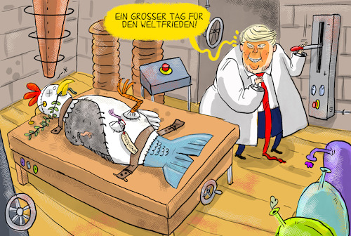 Cartoon: Weltfrieden (medium) by leopold maurer tagged trump,usa,iran,hormut,waffenstillstand,brüchig,weltfrieden,israel,libanon,verhandlungen,krieg,frankenstein,friedenstaube,leopold,maurer,cartoon,karikatur,trump,usa,iran,hormut,waffenstillstand,brüchig,weltfrieden,israel,libanon,verhandlungen,krieg,frankenstein,friedenstaube,leopold,maurer,cartoon,karikatur