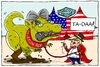 Cartoon: circus trump (small) by leopold maurer tagged aussenminister tillerson rex donald trump usa kabinett exxon erdöl klimawandel russland dinosaurier zirkustruppe