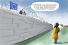 Cartoon: Festung Europa (small) by leopold maurer tagged eu,europa,afghanistan,krieg,taliban,frauenrechte,fluechtlinge,asyl,festung,zaeune,gefaehrdet,aufnahme,bedrohung