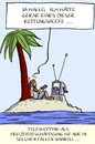 Cartoon: teleshopping (small) by leopold maurer tagged teleshopping,shopping,tv,insel,schiffbruch,rettungsboot