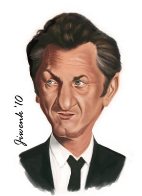 Cartoon: Sean Penn (medium) by Jiwenk tagged sean,penn