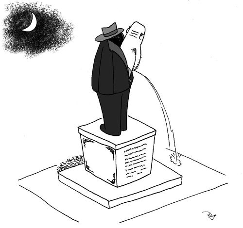 Cartoon: statue (medium) by TTT tagged tang,statue